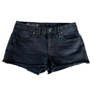 Madewell Black Raw Hem High Rise Shorts